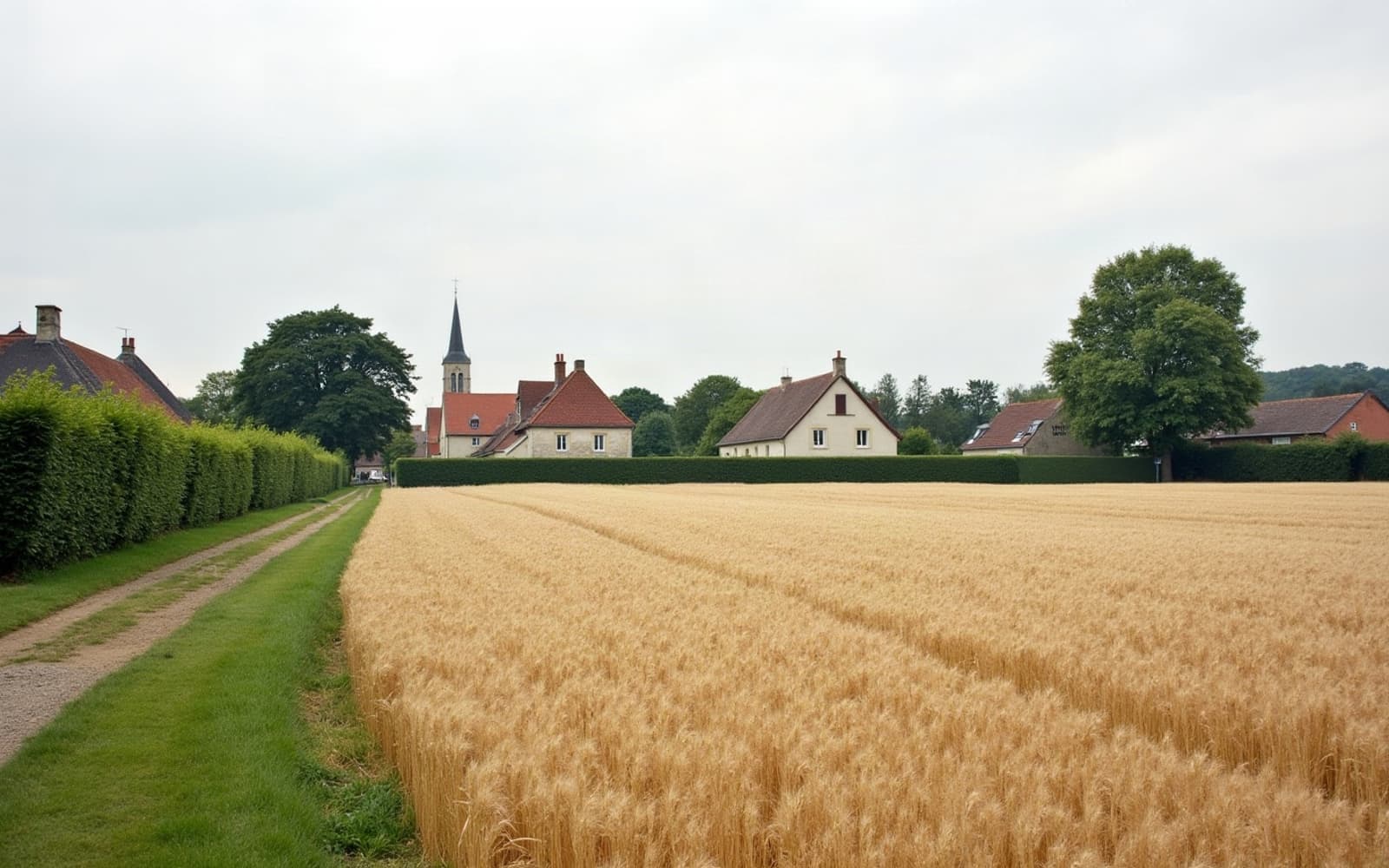 Plaine agricole aux abords d'Agny