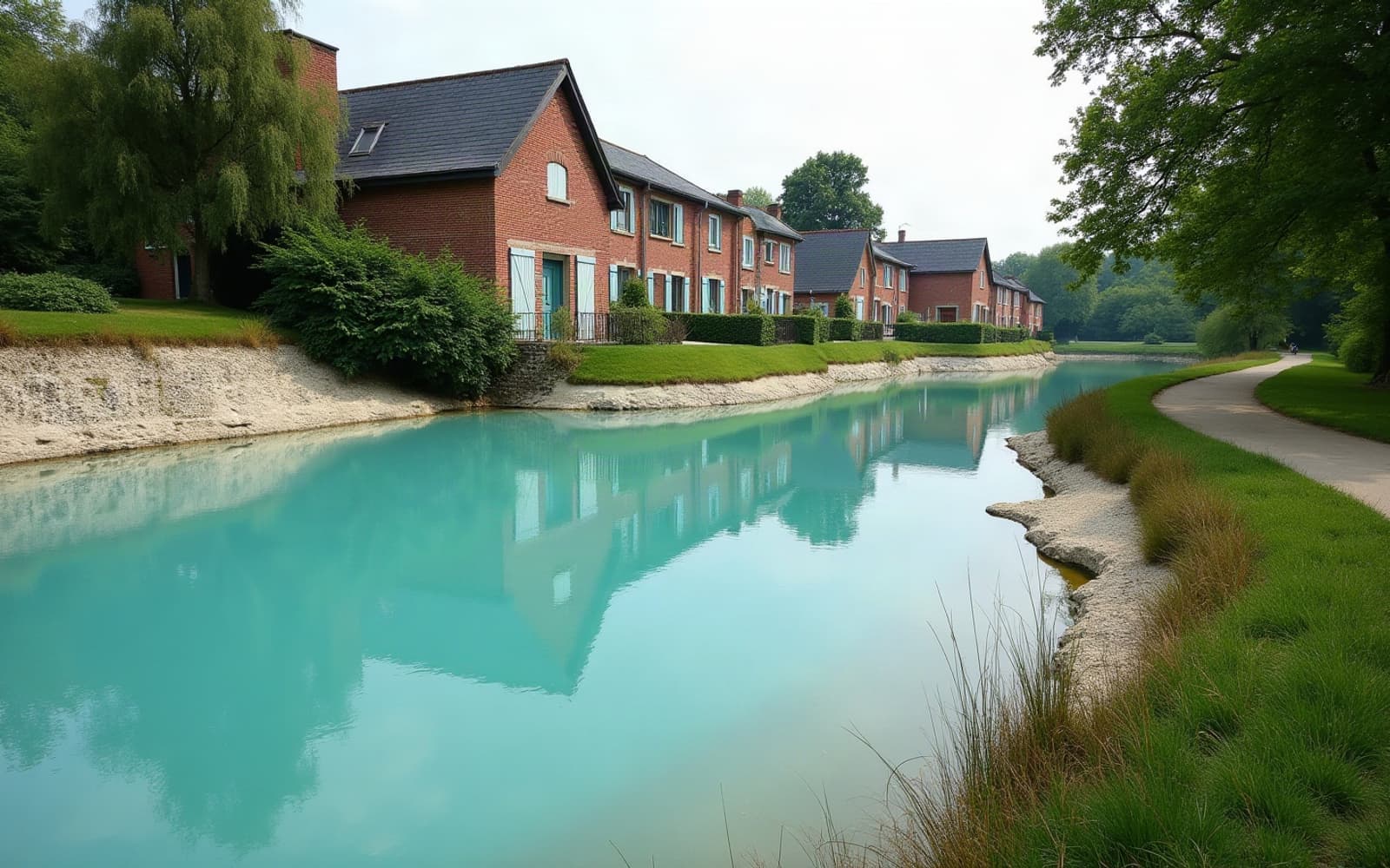 Le lac Bleu, ancienne carrière de craie à Rœux